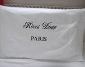 Chic Cotton Pillowcase cover-Bedroom Pillowcase-Room-Living-Gift-Bedroom Ornament-French Words Pillowcase.