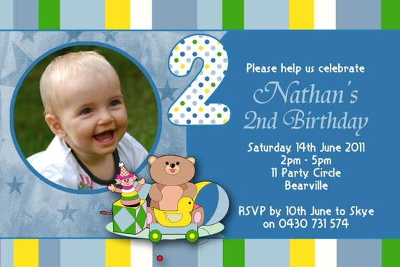 Photo Personalised Birthday Invitations - You Print Il_570xn