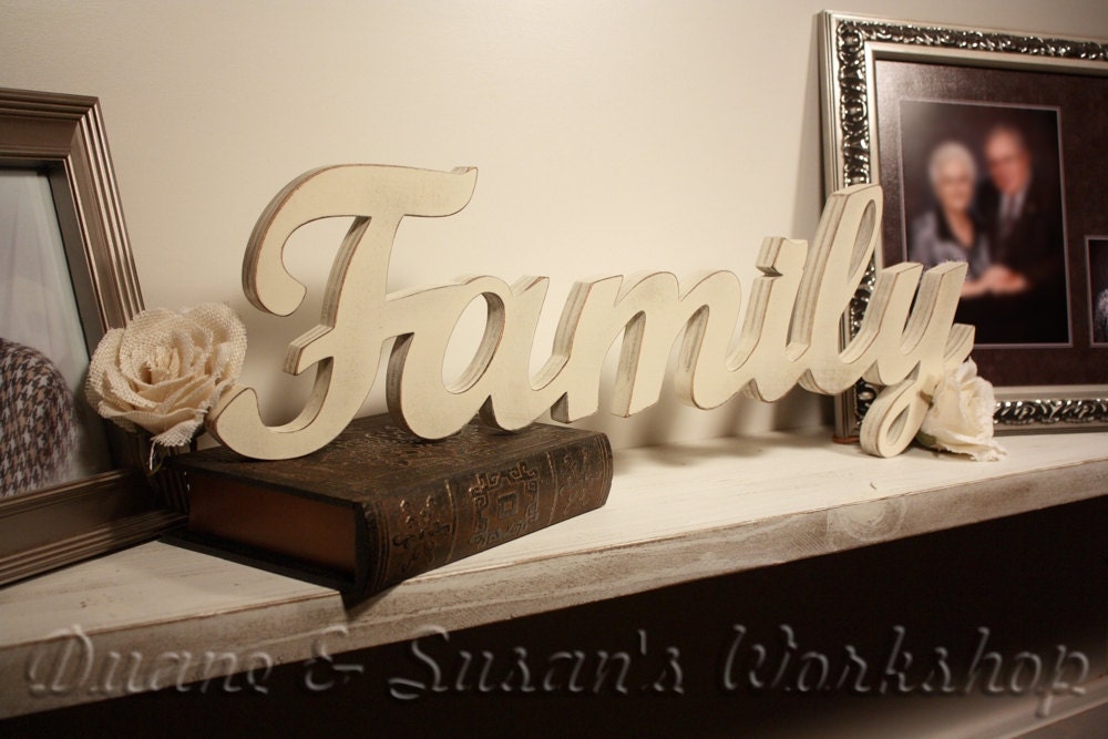 8" Family Sign,Wall hanging, Wooden Family sign, wooden letters,wooden sign, home decor, wood sign, Housewares, Wall Decor