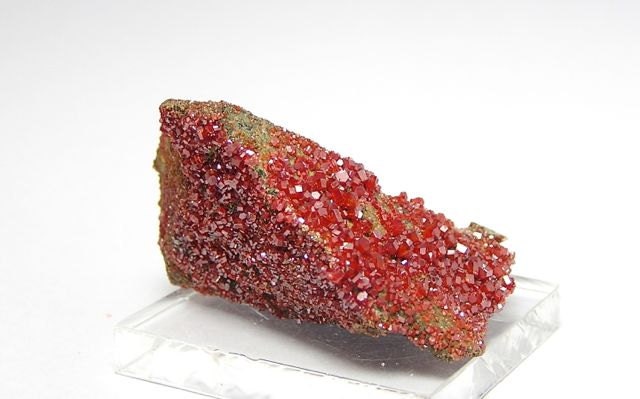 Vanadinite Crystals Orange and  Red Druzy Crystals Apache Mine Arizona