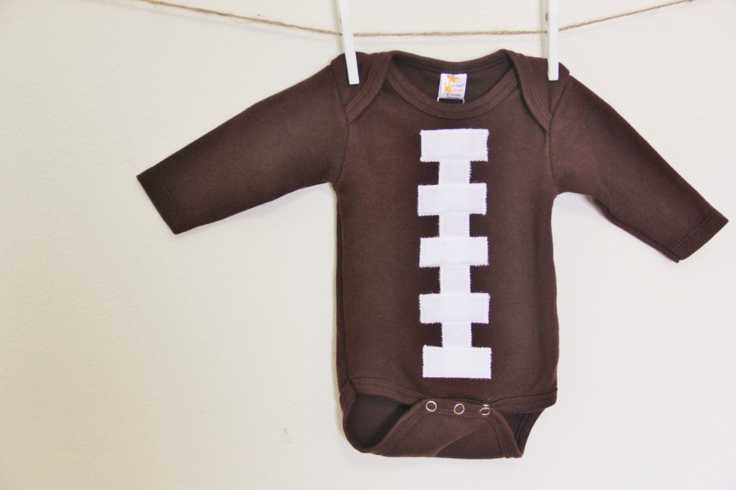 Longsleeve Football Onesie, Football Onesie, Baby Football, Pigskin Kid, Baby Shower Gift
