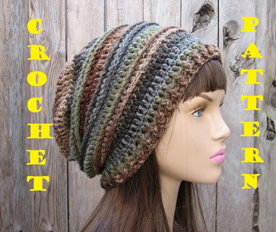 Crochet Hat - Slouchy Hat, Crochet Pattern PDF,Easy, Pattern No. 30