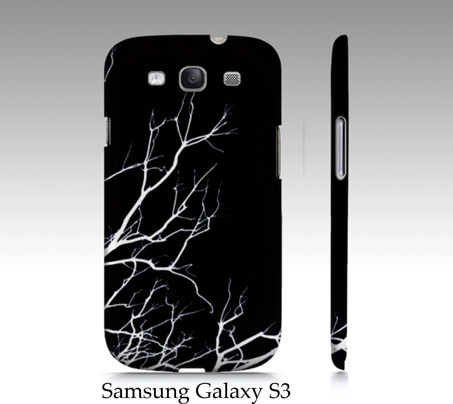 Samsung Galaxy S3, iPhone 4 4s, iPhone 5 case Winter branches, black, white, minimalist