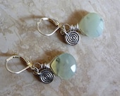 Moss Agate Bead Earrings