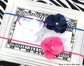 Dainty Delicate Hydrangea Blossom Swarovski Flower Stretch Skinny Headband You choose color Photo prop baby newborn toddler Spring Summer
