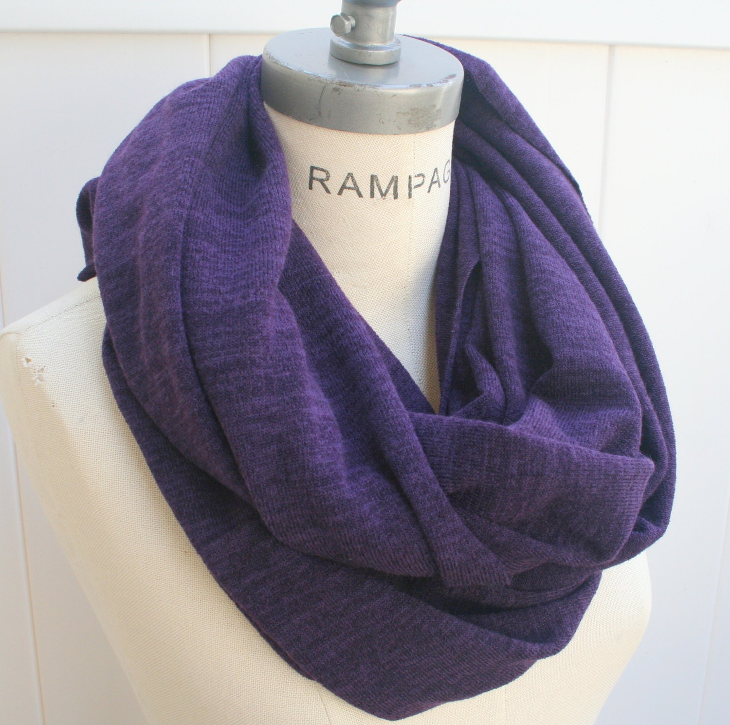 Royal Purple Scarf Plain Color Infinity Scarf Women