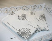 Fabric Napkins Modern Gray White Floral Print Set of 4