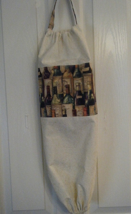 Grocery Bag Holder Wine Bottle Fabric