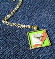 Koala Earrings and Necklace Set - Handmade and Laquered Origami Jewelry
