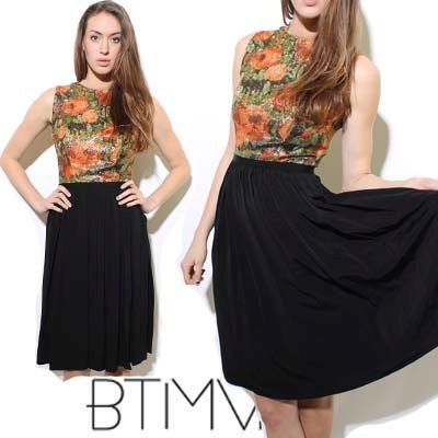 50s BROCADE CREPE dress gown floral metallic gold glam cocktail shell sleeveless party black green red S M
