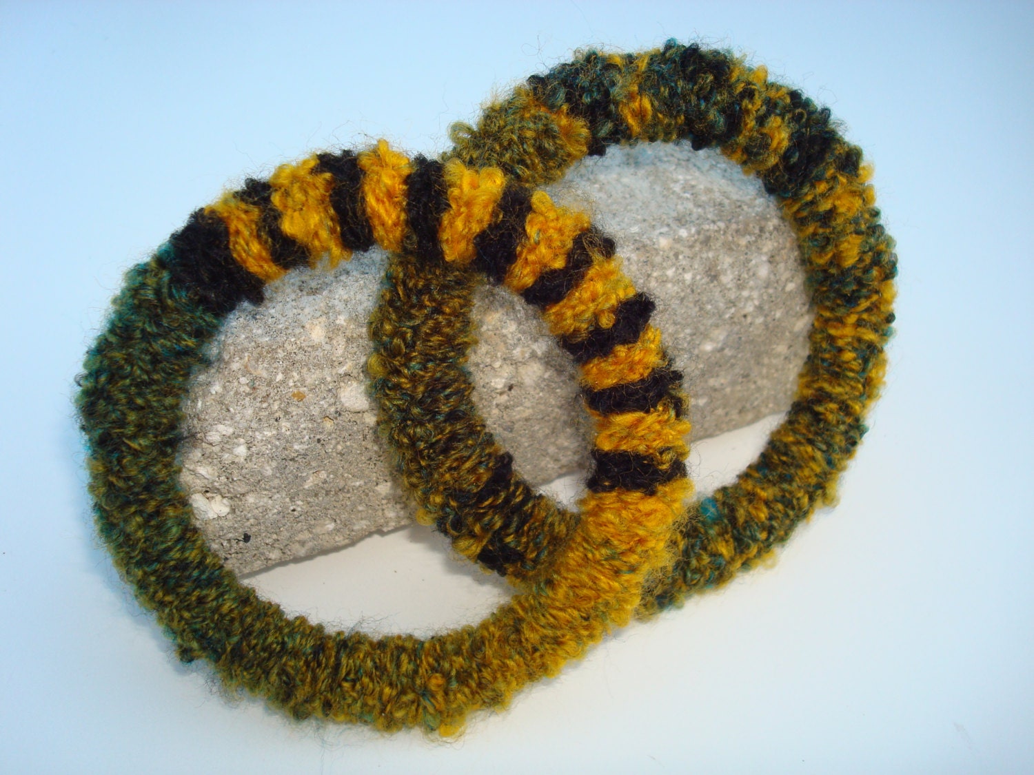 Fine Art Fiber Bracelets recycled without beaded border