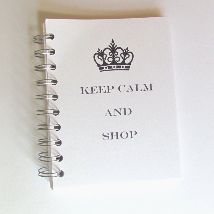 Personalized Journal Keep Calm and Shop