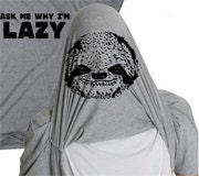 Sloth shirt funny ask me why I'm lazy flip S-4XL