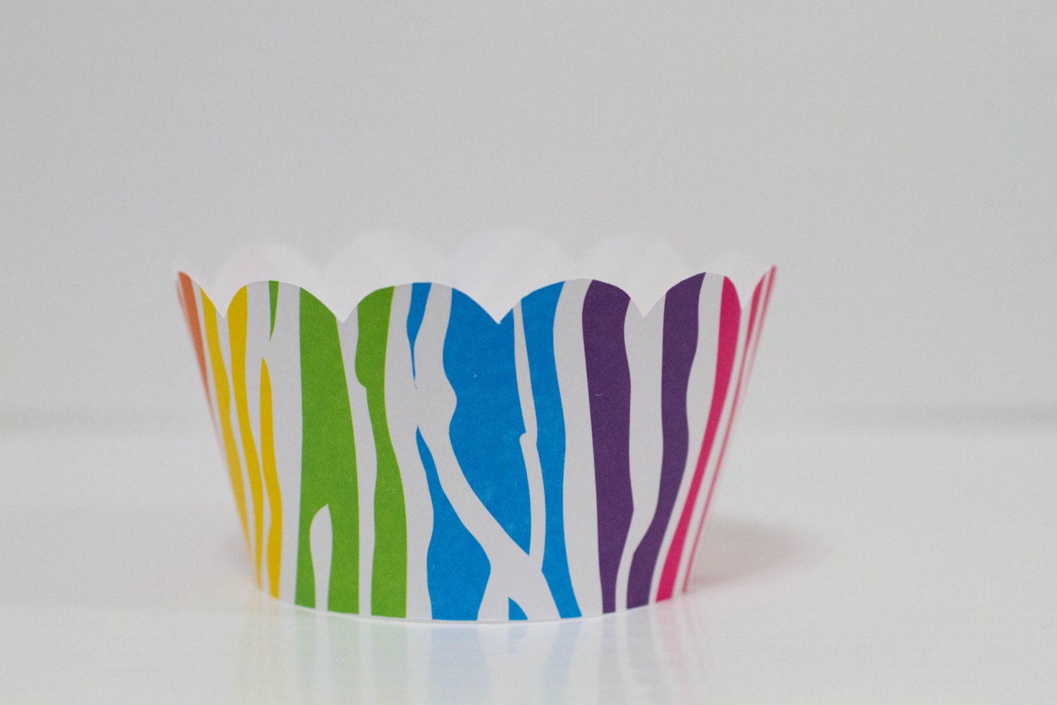 Rainbow Zebra Striped Cupcake Wrappers Il_570xn