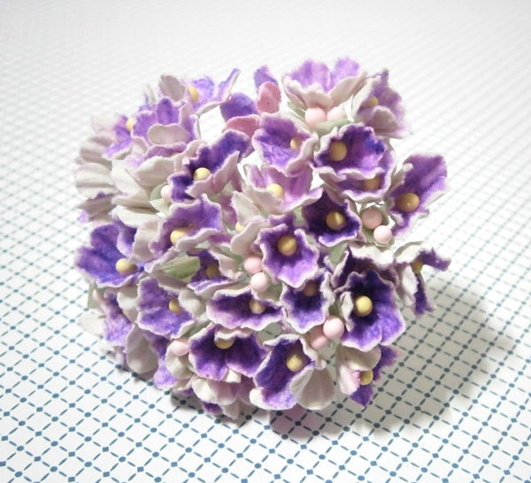 Forget Me Nots Flowers - Purple Crayon