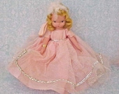 Darling All Original Outfit for Bisque Nancy Ann Storybook Doll-Complete Outfit in Pink and Silver