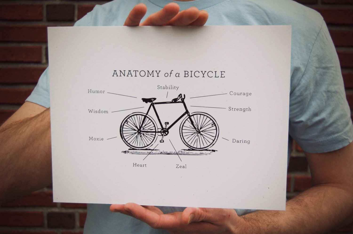 Anatomy of Bicycle 1/4-size poster