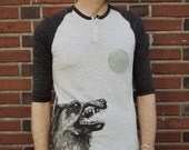 Wolf and Moon 3/4 Tshirt