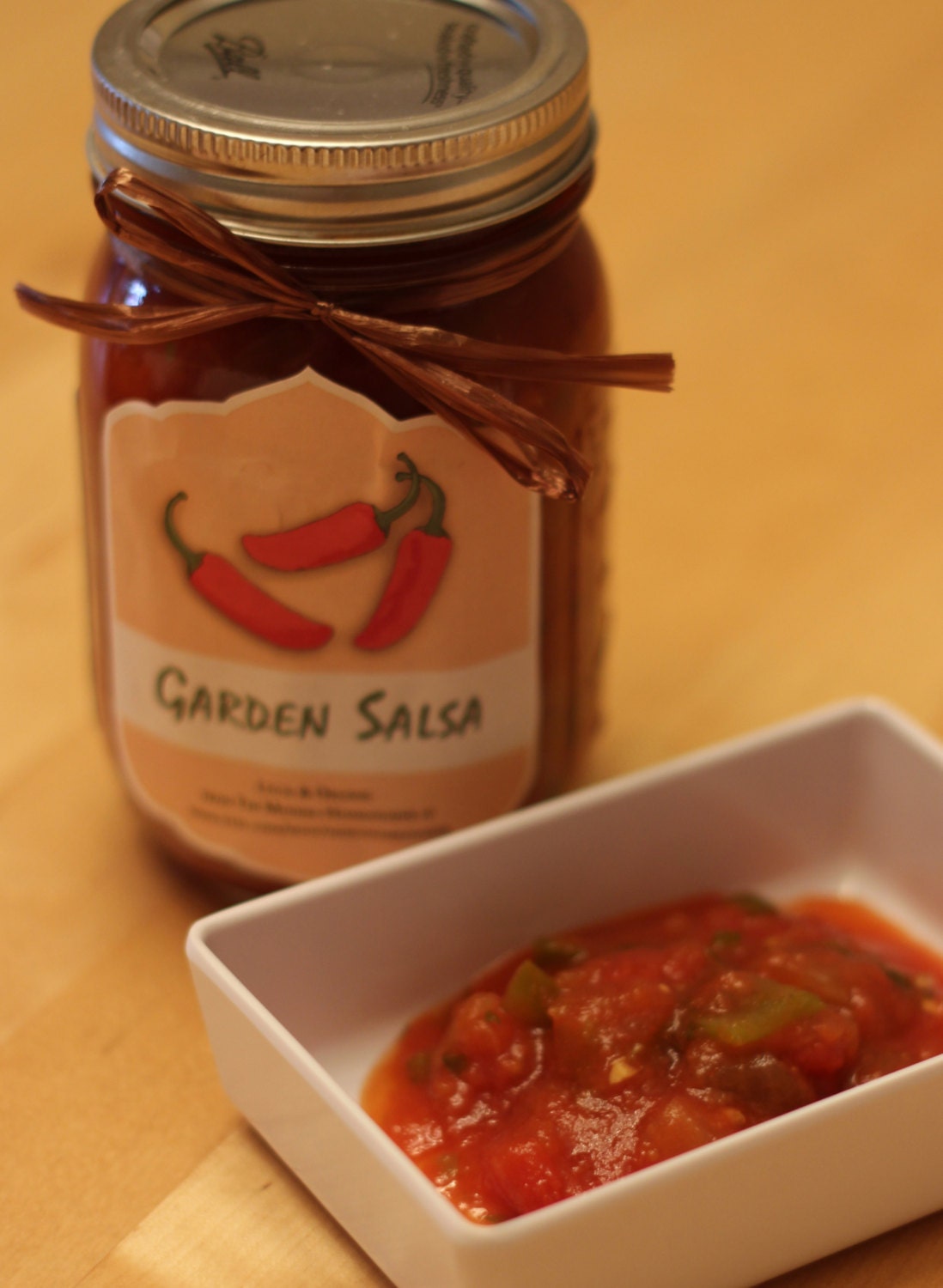 Organic Garden Salsa - One 16oz Jar