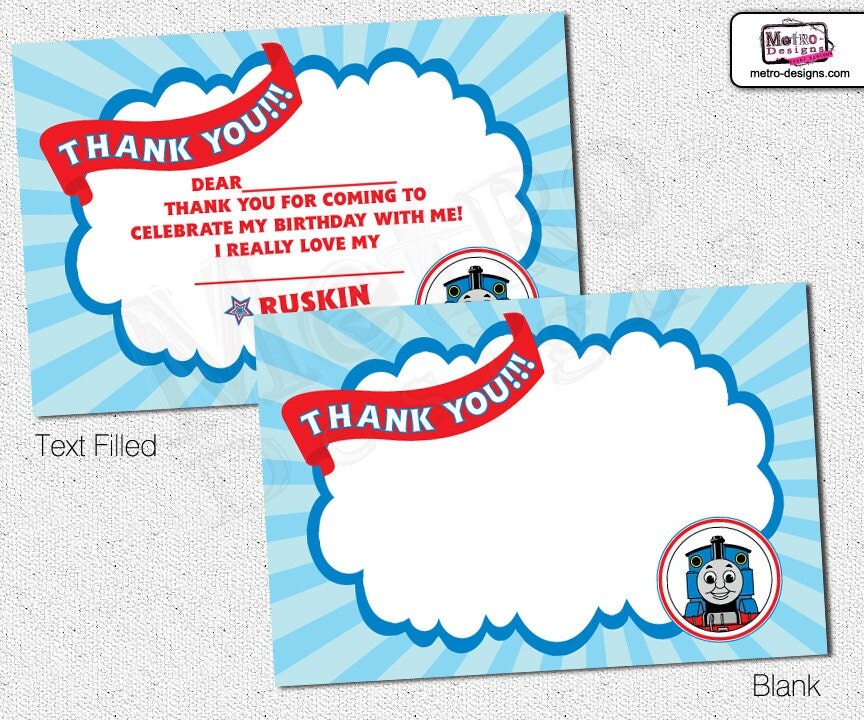 Thomas and Friends - Thank You Cards Il_570xn