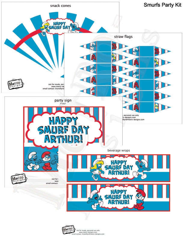 Smurfs - Deluxe Party Kit Il_570xn