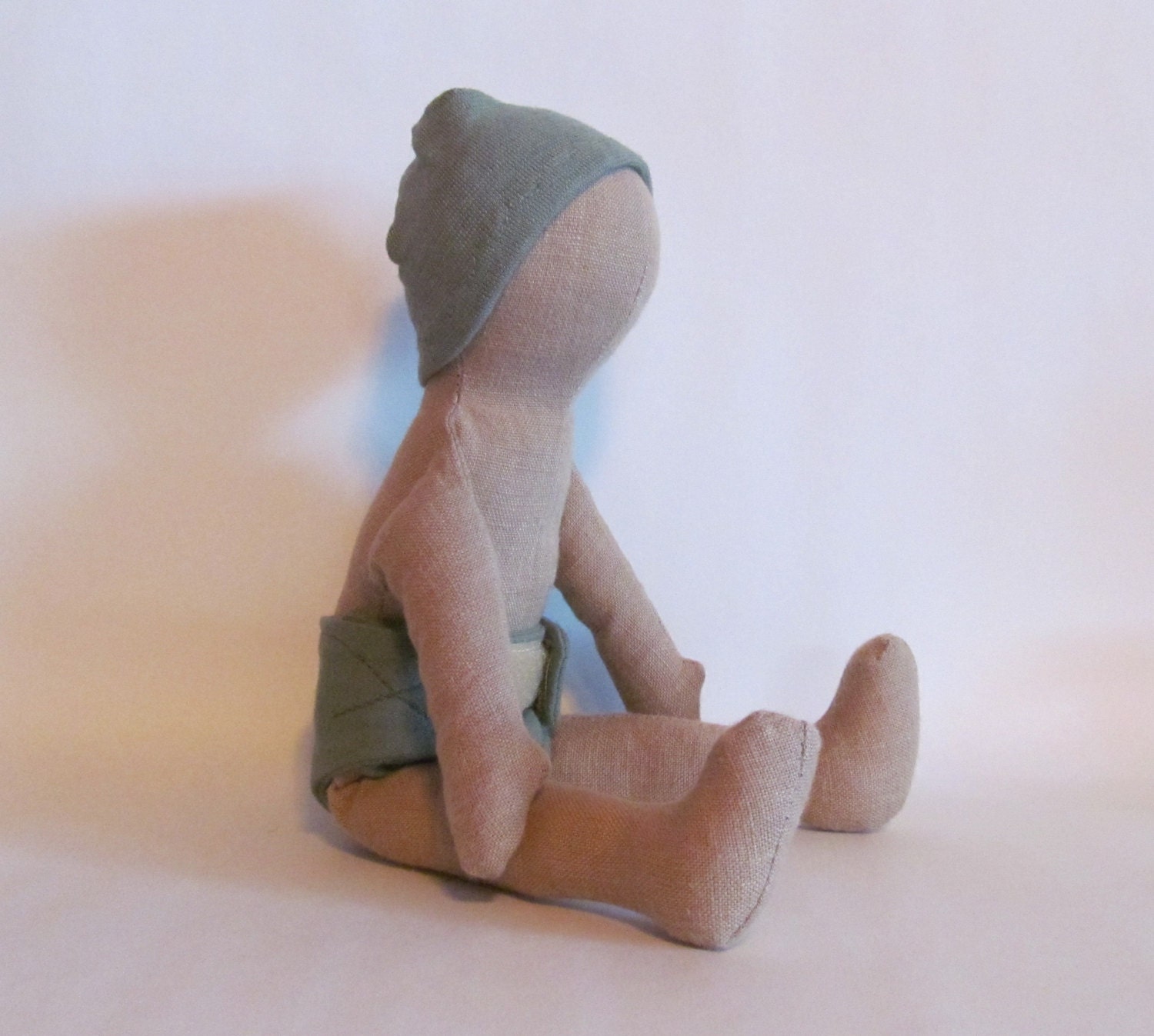 11" Soft Eco-friendly baby doll with diaper and cap