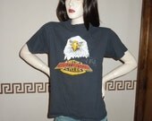 American Eagle Harley Davidson Motorcycle T Shirt with Suburban Motors of Grafton, WI Advertising Black Medium
