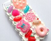 Kawaii Cute Decoden Jelly Bean Candy Sweet Food Whipped Cream iPhone 5 Cell Phone Case