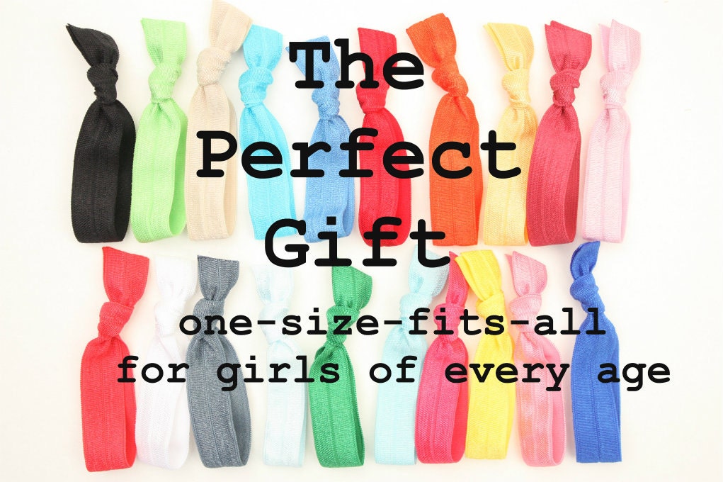 15 Knotted Hair Ties Grab Bag - No Dent Hair Ties - Women's Hair Accessories - Emi Jay Like Fabric Hair Bands - Soft Stretchy Ponytail