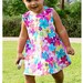Clara Flowers Baby Toddler Dress - Gift for the New Baby  - Beach Wear - Floral Dress - Handmade by KK Children Designs - 3M to 4T