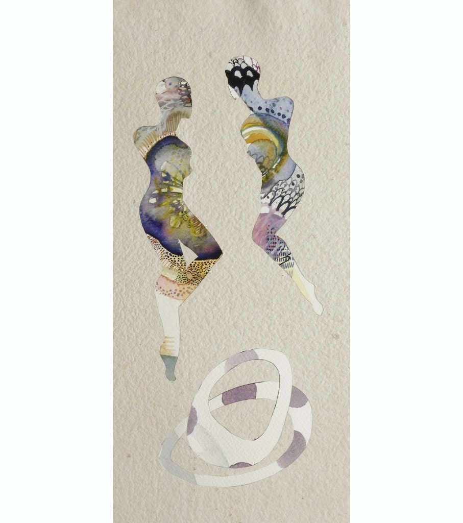 girls (original watercolor)