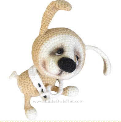 Puppy Amigurumi dog toy with wire frame Crochet Pattern PDF file (instant download) by Pertseva