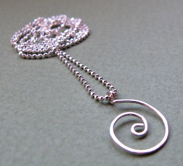 Sterling Silver Spiral Hoop Earrings. Small Modern Swirl Earrings. Minimal Elegance Earring. Handmade Jewelry
