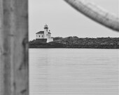 Bandon Oregon Light House, Black and White lighthouse photograph, beach decor, Ocean, Seascape, Landscape lighthouse