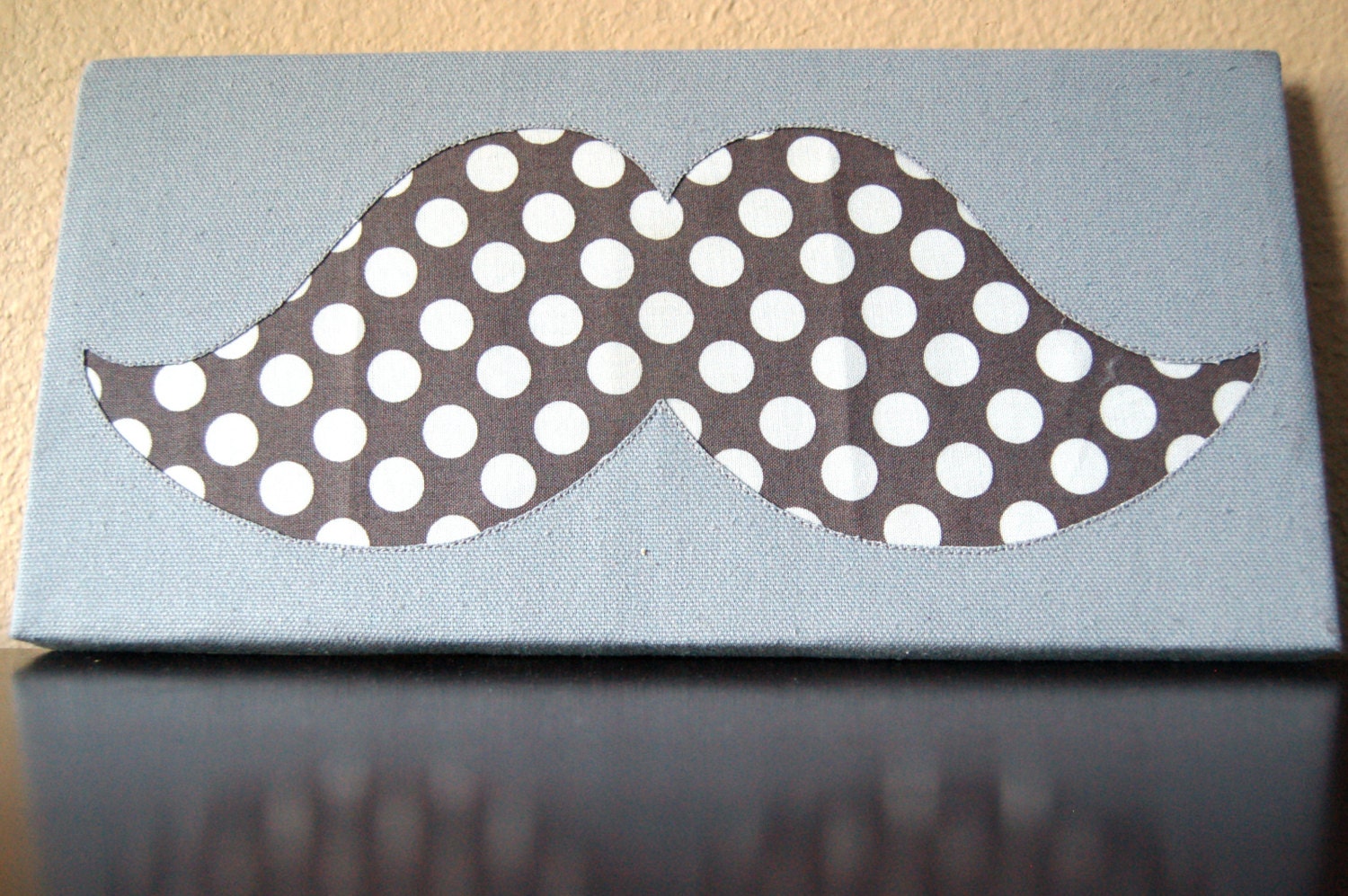 Mustache Canvas Wall Art- 6x12