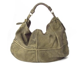 Leather bag hobo purse Soil -.- the Enakai big -.-