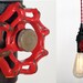 Industrial Red Upcycled Valve Vintage Pendant Light
