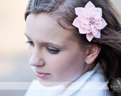 Pink Fancy Flower Hair Clip, Newborn Headband, baby headband Bridal Wedding Prom Birthdays, Canada