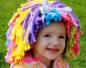 Clown wig Halloween Costume Clown Costume Baby Hat Toddler costume Dress up clothes Yarn Wig