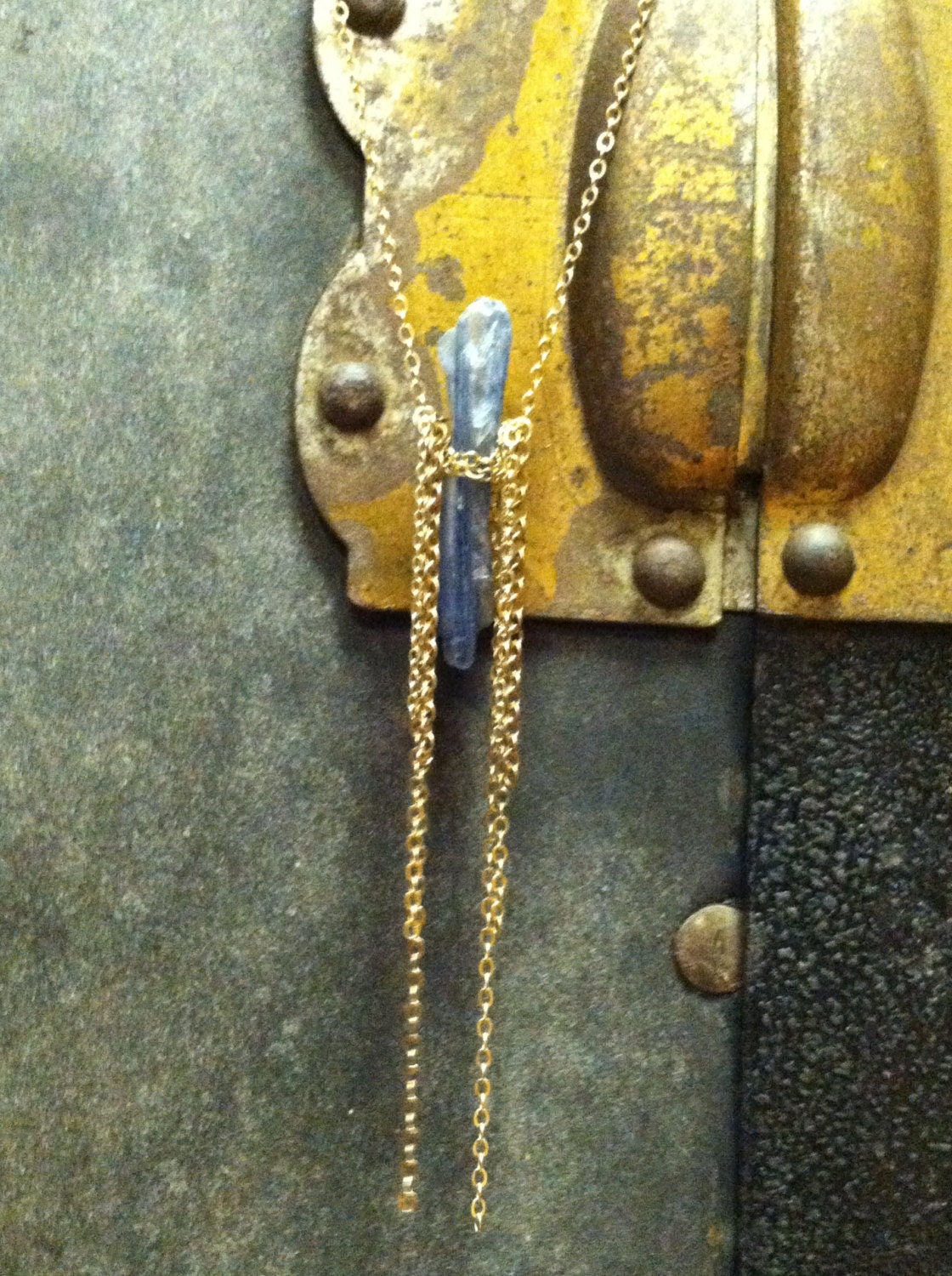 Sold can make custom Vermeil Goldfill Blue Kyanite Necklace