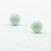 Mint Green Stud Earrings 8mm - Small Stud Earrings - Mint Green Small Ear Stud - Pale Green Post Earrings - Small Studs - Hypoallegenic