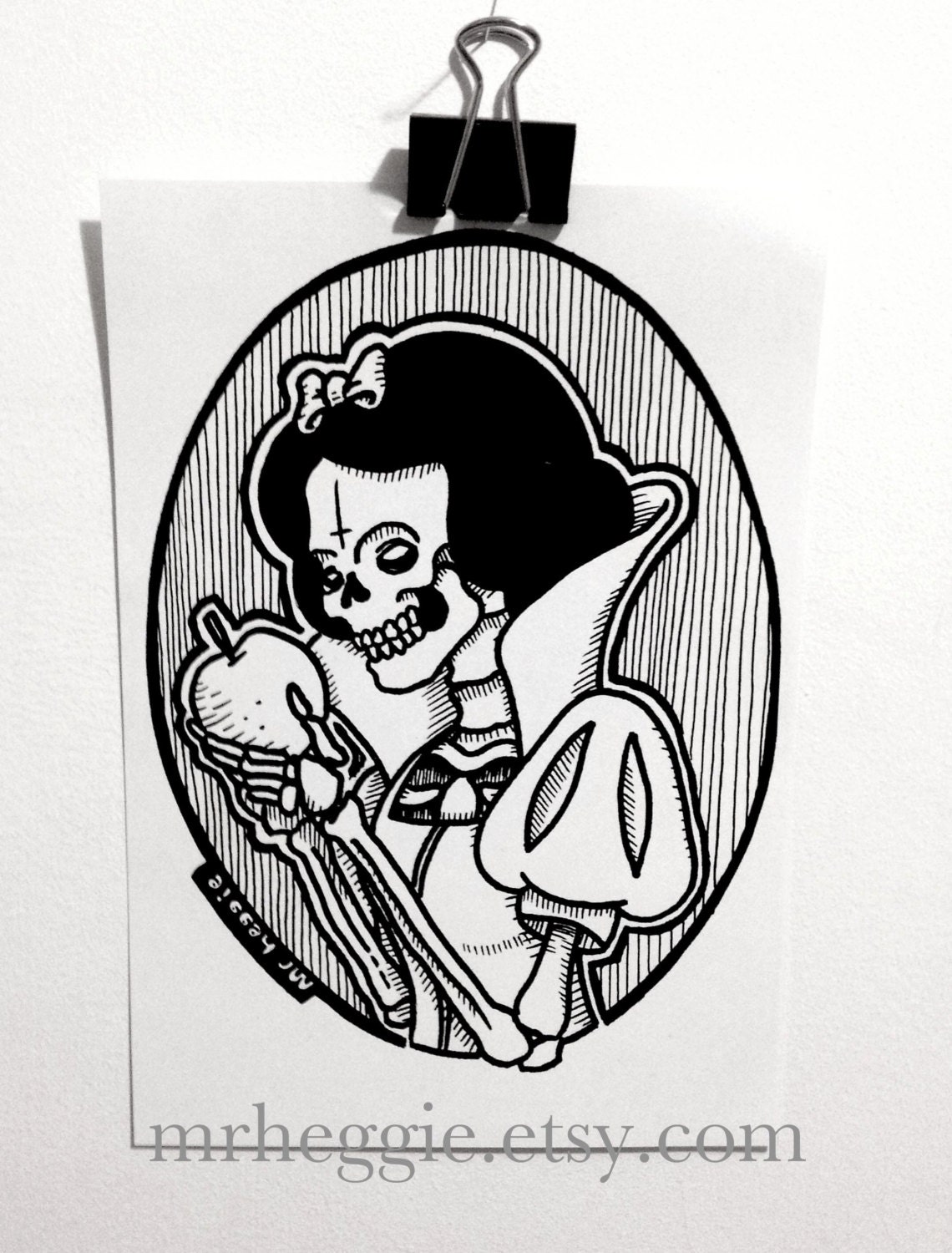 Snow White Graffiti Print