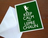 Keep Calm and Leprechaun On Patrick Print Poster Card Tag 8x10 inch DIY PIY Printable jpg pdf Digital File Clip Art Instant Download DP88