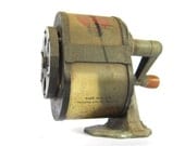 Vintage Industrial Pencil Sharpener,  Apsco Giant Gray Metal Office Accessory, Made in USA 1950s 1960s
