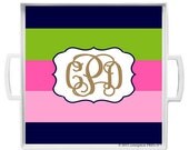 cP Home- Monogrammed Trendy Tray Piper Print by conniption Prints