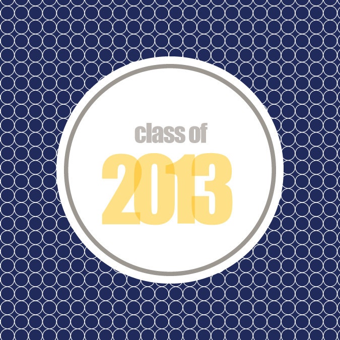 2013 Graduation Party Toppers - Navy and Gold Il_170x135