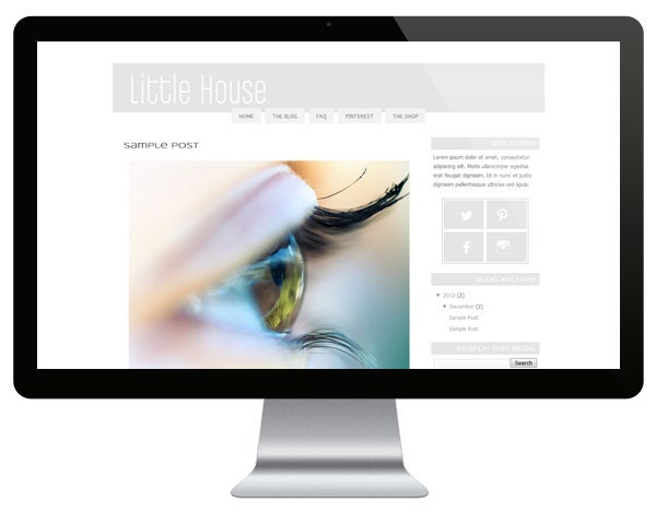 Little House- 2 column Wordpress.org or Blogger Theme