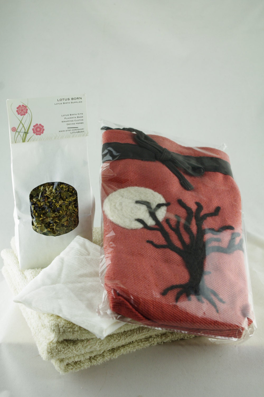 Harvest Moon Needle felted placenta bag