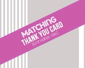 Matching thank you card - Printable file