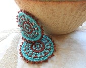Bead Weave Circle Earrings....................